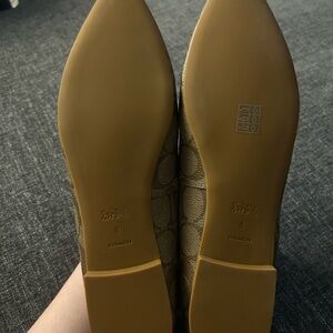 Coach Women's Tan Flats Never Worn